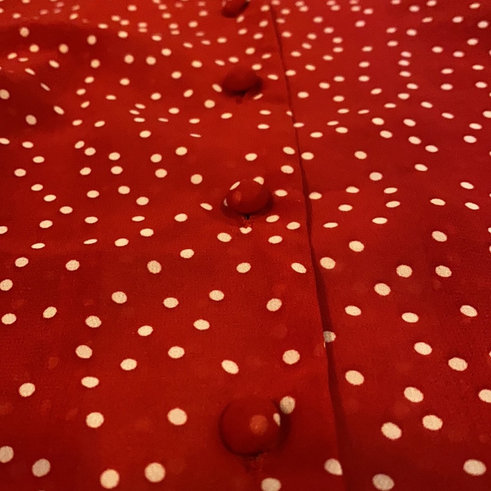 Red/white polka dot short sleeve - Picture 2 of 4